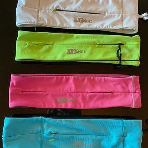 4 colorful runner's flip belts-like new